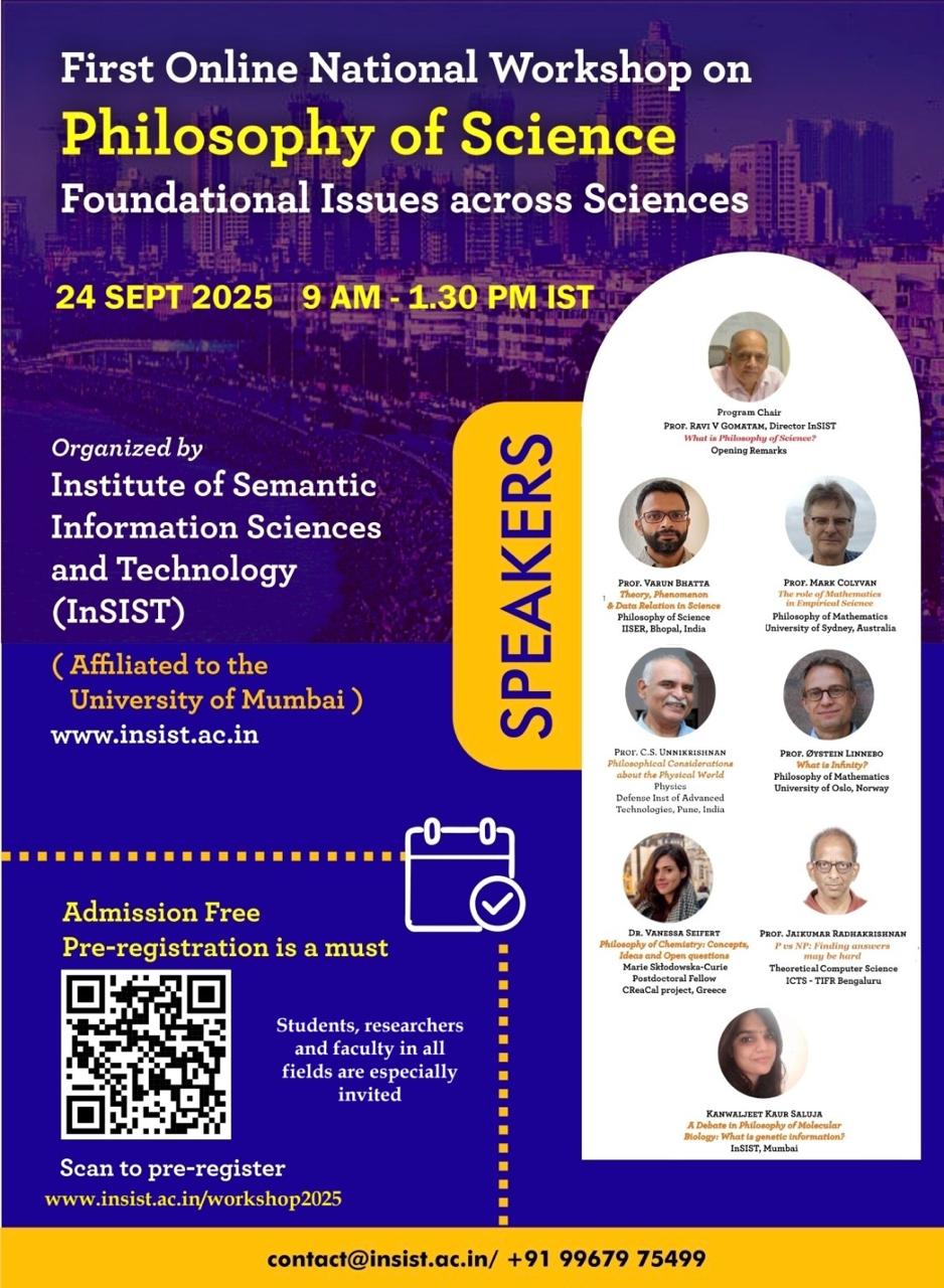 National Workshop on Philosophy of Science Organised by InSIST