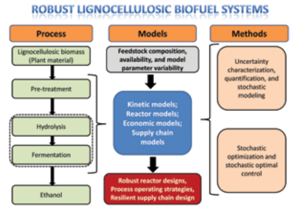 Design and management optimization of lignocellulosic biofuel systems: Processes, models, and methods considered in our work